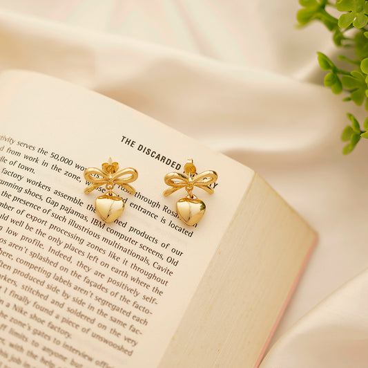 Bow & Heart Studs