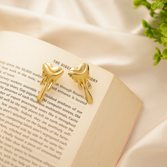 Drippin Hearts Studs