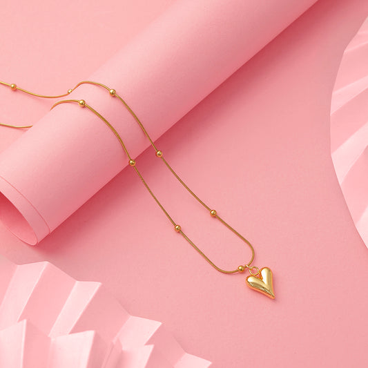 Golden Glow Heart Necklace