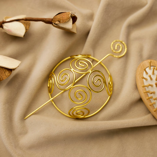 Golden Spiral Hair Bun